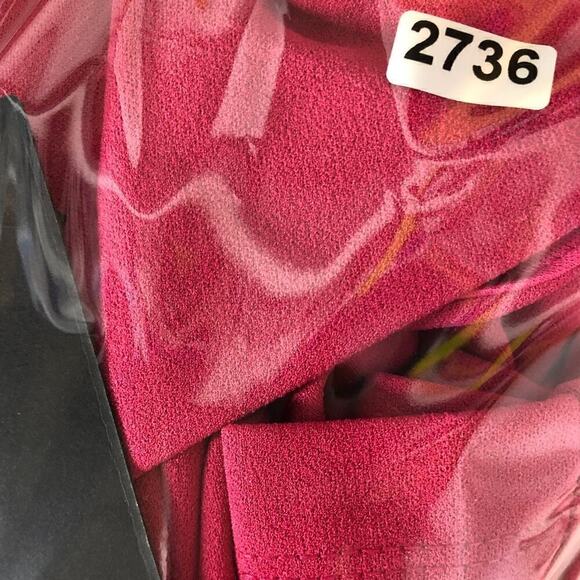 Lulus Love Me Tomorrow Jumpsuit Off The Shoulder Wide Leg Hot Pink NWT Size XS - Picture 12 of 12